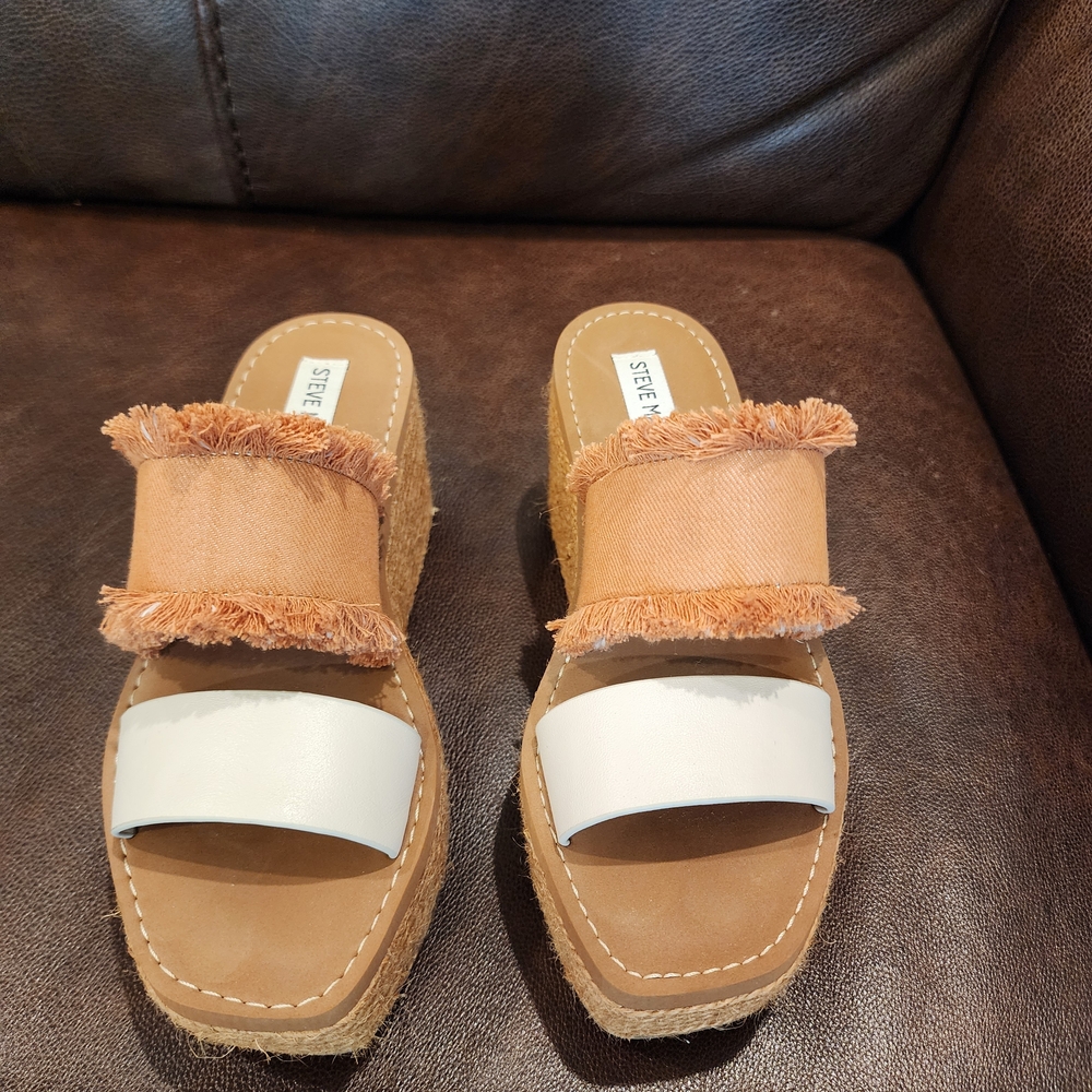 Steve Madden Tan Wedges Worn Once